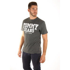 Tommy Hilfiger pánské šedé tričko Essential - XL (75)